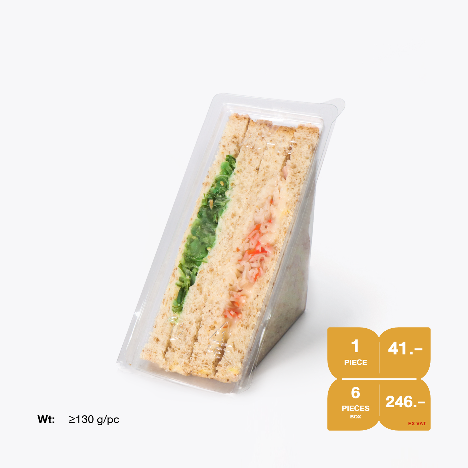 ขนมปังแช่แข็ง SYNOVA : แซนวิชโฮลวีทไส้สาหร่ายปูอัด (ยกกล่อง)